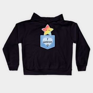 Cute Stargazing Design I Woosh u Kids Hoodie